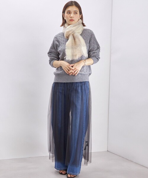 SHIPS（シップス）の「CUSHENDALE:MOHAIR DRUMIN STOLE ◇（マフラー・レディース・ベージュ/ブルー/ピンク系・ONE SIZE）」の12枚目の写真