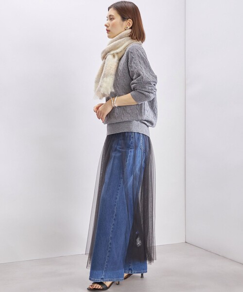 SHIPS（シップス）の「CUSHENDALE:MOHAIR DRUMIN STOLE ◇（マフラー・レディース・ベージュ/ブルー/ピンク系・ONE SIZE）」の13枚目の写真