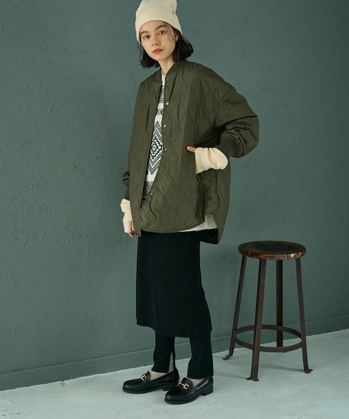 ROPE' PICNIC（ロペピクニック）の「リブスカート付きカットパンツ（その他パンツ・レディース・ブラック/カーキ・40/38）」の17枚目の写真