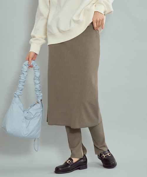 ROPE' PICNIC(ロペピクニック)の「リブスカート付きカットパンツ(その他パンツ・レディース・ブラック/カーキ・40/38)」の21枚目の写真