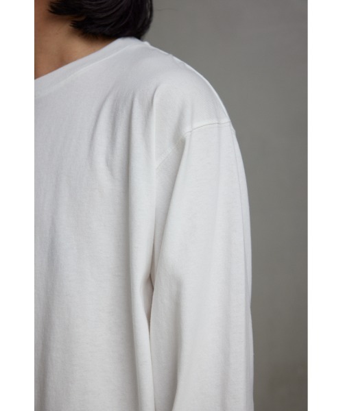 AZUL by moussy（アズールバイマウジー）の「ラウンドヘムロングTシャツ（Tシャツ/カットソー・メンズ・ホワイト・LARGE/MEDIUM）」の9枚目の写真