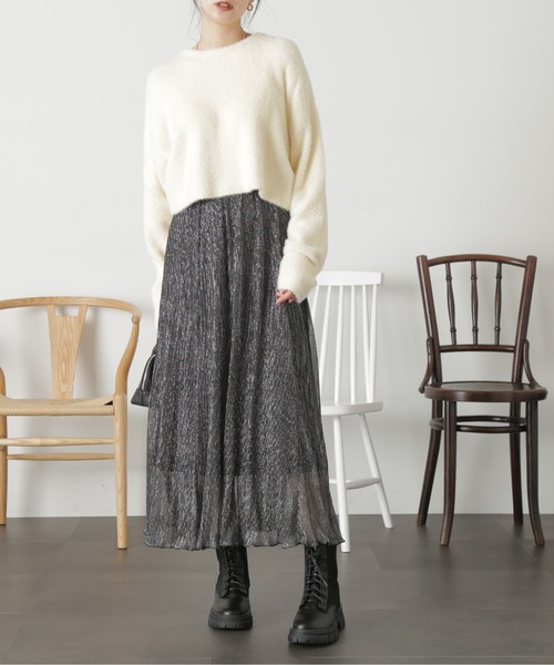 FREE'S MART(フリーズマート)の「ラメプリーツスカート(スカート・レディース・ブラック/ゴールド/シルバー・SMALL/MEDIUM)」の8枚目の写真