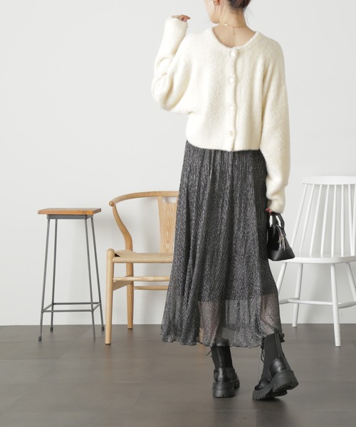 FREE'S MART(フリーズマート)の「ラメプリーツスカート(スカート・レディース・ブラック/ゴールド/シルバー・SMALL/MEDIUM)」の9枚目の写真