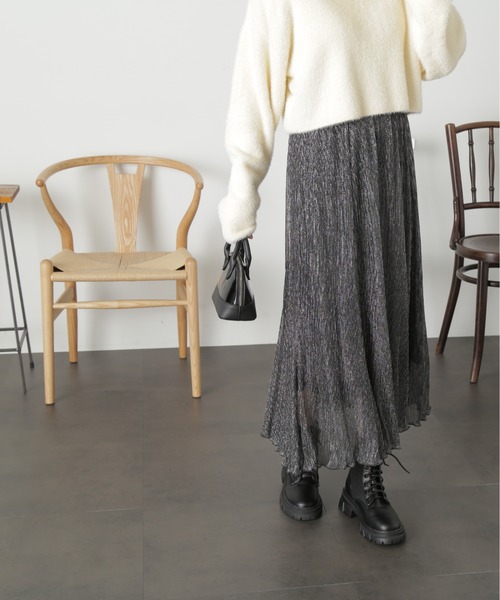 FREE'S MART(フリーズマート)の「ラメプリーツスカート(スカート・レディース・ブラック/ゴールド/シルバー・SMALL/MEDIUM)」の10枚目の写真