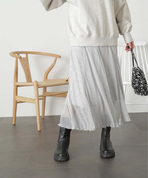 FREE'S MART(フリーズマート)の「ラメプリーツスカート(スカート・レディース・ブラック/ゴールド/シルバー・SMALL/MEDIUM)」の21枚目の写真