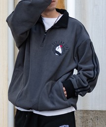 【a-r】〔Red Cap Girl/レッドキャップガール〕 サイドライン フリースハーフジッププルオーバー