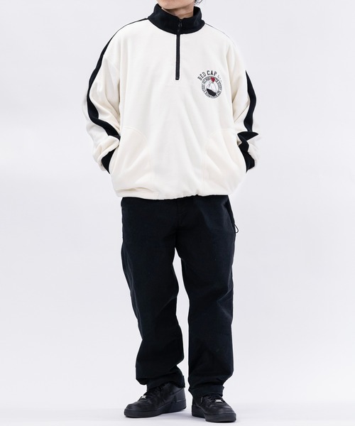 Red Cap Girl（レッドキャプガール）の「【a-r】〔Red Cap Girl/レッドキャップガール〕 サイドライン フリースハーフジッププルオーバー（スウェット・メンズ・ベージュ/チャコールグレー/アイボリー/ブラック/グレー/オートミール/ブラック系その他・LARGE/MEDIUM/X-LARGE）」の19枚目の写真