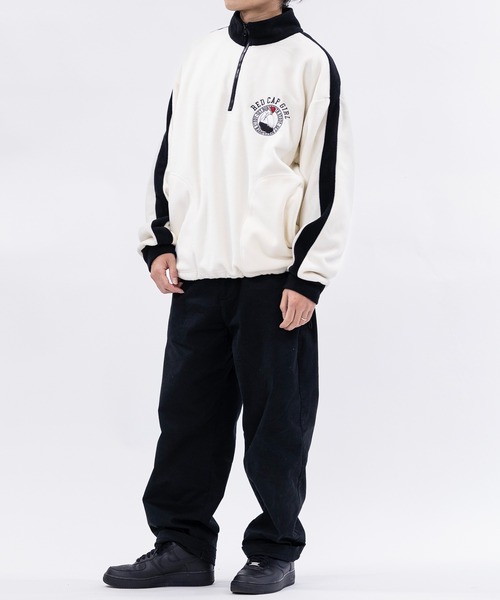 Red Cap Girl（レッドキャプガール）の「【a-r】〔Red Cap Girl/レッドキャップガール〕 サイドライン フリースハーフジッププルオーバー（スウェット・メンズ・ベージュ/チャコールグレー/アイボリー/ブラック/グレー/オートミール/ブラック系その他・LARGE/MEDIUM/X-LARGE）」の20枚目の写真