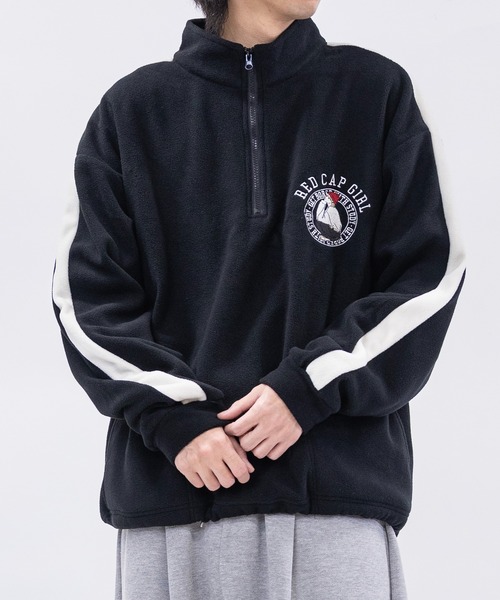 Red Cap Girl（レッドキャプガール）の「【a-r】〔Red Cap Girl/レッドキャップガール〕 サイドライン フリースハーフジッププルオーバー（スウェット・メンズ・ベージュ/チャコールグレー/アイボリー/ブラック/グレー/オートミール/ブラック系その他・LARGE/MEDIUM/X-LARGE）」の22枚目の写真