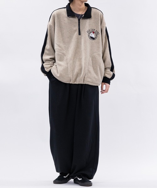 Red Cap Girl（レッドキャプガール）の「【a-r】〔Red Cap Girl/レッドキャップガール〕 サイドライン フリースハーフジッププルオーバー（スウェット・メンズ・ベージュ/チャコールグレー/アイボリー/ブラック/グレー/オートミール/ブラック系その他・LARGE/MEDIUM/X-LARGE）」の10枚目の写真