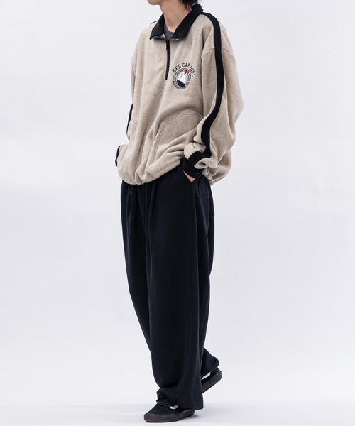 Red Cap Girl（レッドキャプガール）の「【a-r】〔Red Cap Girl/レッドキャップガール〕 サイドライン フリースハーフジッププルオーバー（スウェット・メンズ・ベージュ/チャコールグレー/アイボリー/ブラック/グレー/オートミール/ブラック系その他・LARGE/MEDIUM/X-LARGE）」の9枚目の写真