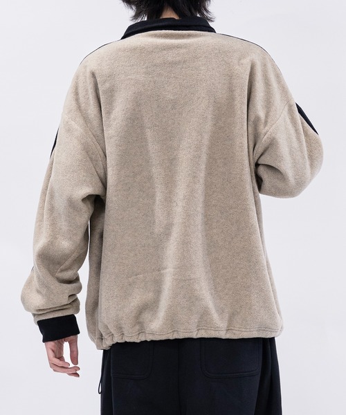 Red Cap Girl（レッドキャプガール）の「【a-r】〔Red Cap Girl/レッドキャップガール〕 サイドライン フリースハーフジッププルオーバー（スウェット・メンズ・ベージュ/チャコールグレー/アイボリー/ブラック/グレー/オートミール/ブラック系その他・LARGE/MEDIUM/X-LARGE）」の11枚目の写真