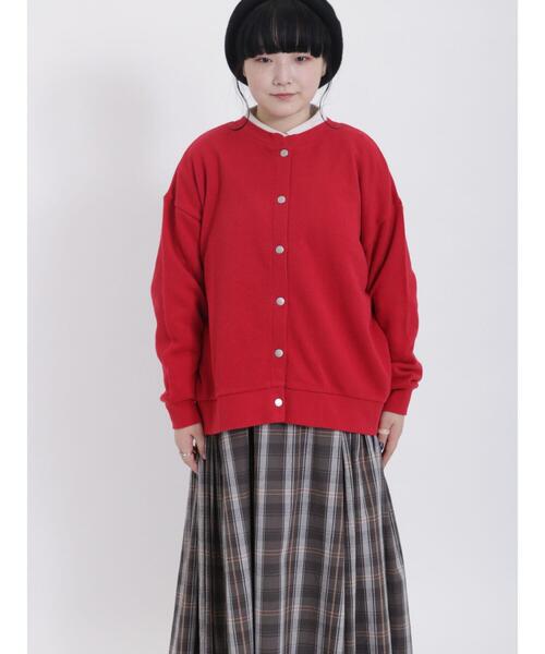 Samansa Mos2（サマンサ モスモス）の「飛び裏毛スナップボタンカーディガン（カーディガン/ボレロ・レディース・キナリ/ブラック/グレー/レッド・F）」の18枚目の写真