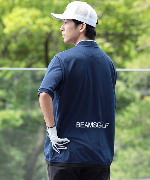 BEAMS GOLF ハーフジップ ニットポロシャツ BEAMS GOLF（ビームスゴルフ）の「BEAMS GOLF ORANGE LABEL