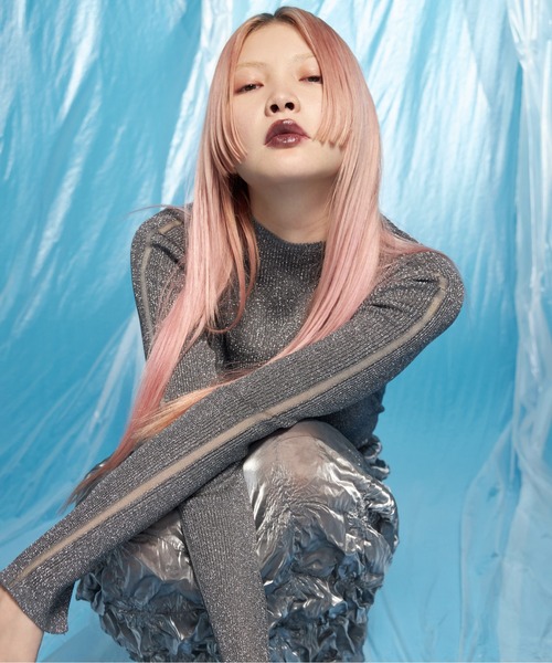 josemoon シルバーラメトップス JOSE MOON（ジョゼムーン）の「METALLIC KNIT TOPS/メタリック