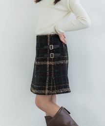 キッズ　親子お揃いタータンチェックスカート