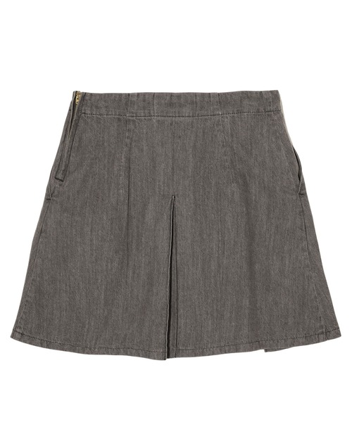 MILKFED.（ミルクフェド）の「BOX PLEAT MINI SKIRT（デニムスカート・レディース・ブラック/ライトインディゴブルー・M/S）」の10枚目の写真