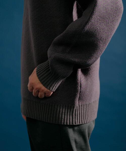 ITEMS URBANRESEARCH（アイテムズ アーバンリサーチ）の「Mウォッシャブル バーズアイ クルーニット（ニット/セーター・メンズ・グレー/ブラック/ネイビー・MEDIUM/LARGE）」の7枚目の写真