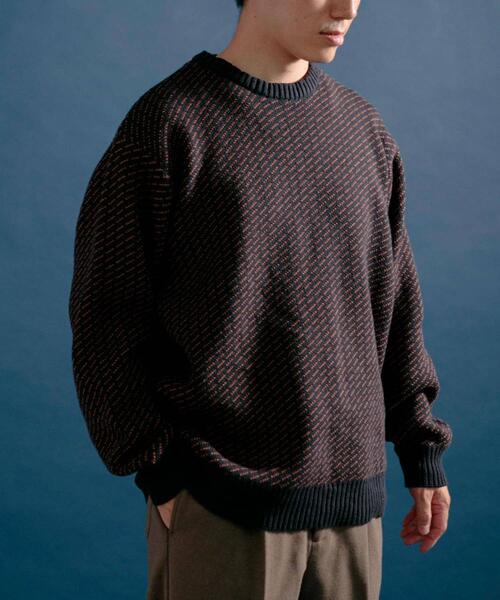 ITEMS URBANRESEARCH（アイテムズ アーバンリサーチ）の「Mウォッシャブル バーズアイ クルーニット（ニット/セーター・メンズ・グレー/ブラック/ネイビー・MEDIUM/LARGE）」の18枚目の写真