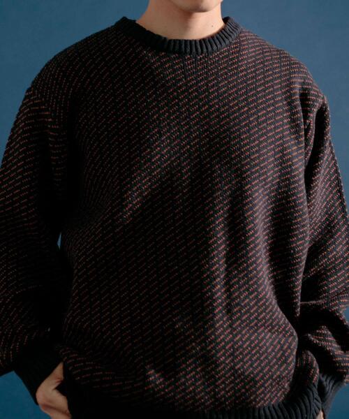 ITEMS URBANRESEARCH（アイテムズ アーバンリサーチ）の「Mウォッシャブル バーズアイ クルーニット（ニット/セーター・メンズ・グレー/ブラック/ネイビー・MEDIUM/LARGE）」の19枚目の写真