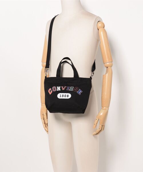 CONVERSE（コンバース）の「【CONVERSE】LOGO GRAPHIC 2WAY TOTE BAG/2wayトートバッグ（トートバッグ・メンズ・アイボリー/ブラック・FREE）」の6枚目の写真