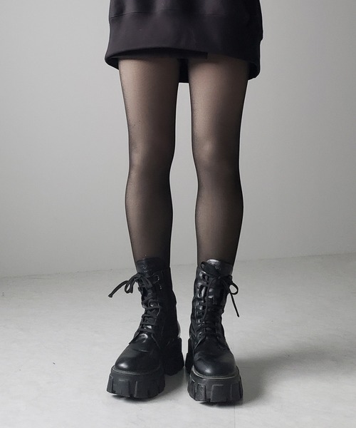me+em select(ミームセレクト)の「【 220デニール 】あったか裏起毛ストッキングフェイクタイツ(タイツ/ストッキング・レディース・ブラック・FREE)」の17枚目の写真