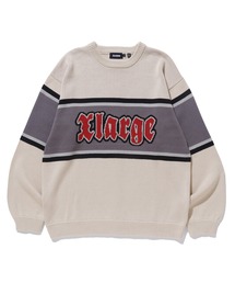 XLARGE | STRIPED CREWNECK KNIT TOP(ニット/セーター)