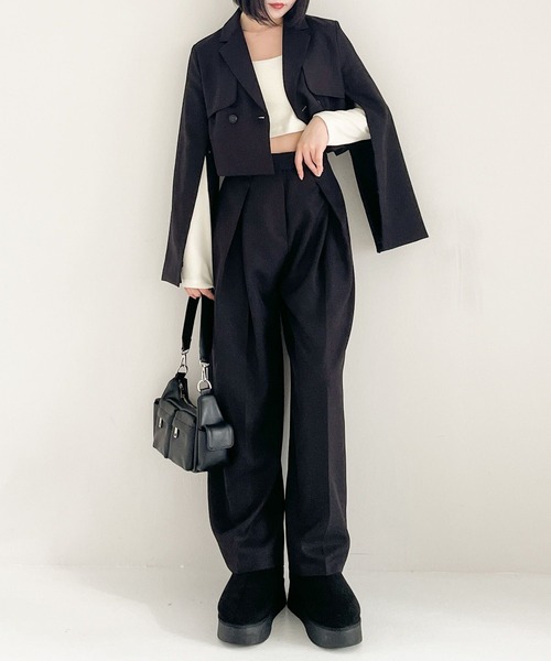 Heather(ヘザー)の「Design Tailored Jacket 984981(テーラードジャケット・レディース・ブラック/ブラウン/グレー・FREE)」の9枚目の写真