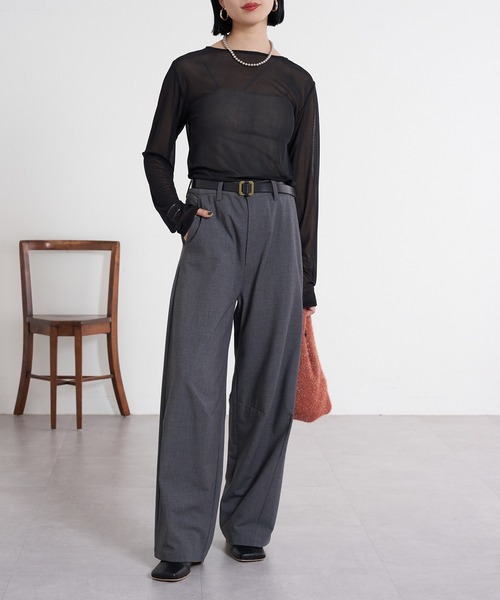 SHENERY（シーナリー）の「シアーカットソー（Tシャツ/カットソー・レディース・オフホワイト/ブラック/グレー/ブラウン・FREE）」の22枚目の写真