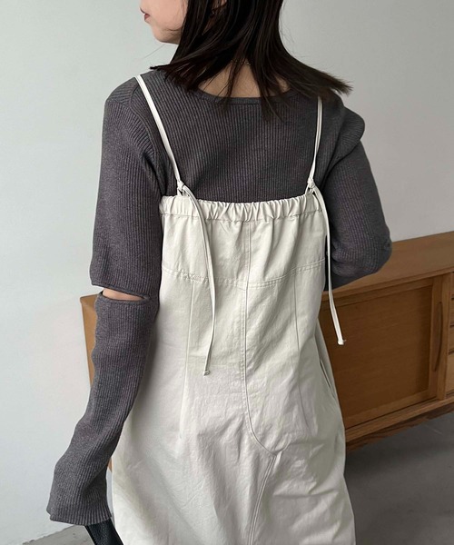 CAPRICIEUX LE'MAGE（カプリシューレマージュ）の「【サイズ展開あり】ドロストベアジャンスカ（ワンピース・レディース・ホワイト系その他/ブラック・36/38）」の6枚目の写真