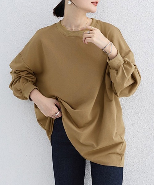Miniministore(ミニミニストア)の「ボーダーtシャツ レディース 長袖ロンT(Tシャツ/カットソー・レディース・ホワイト/ホワイト×ブラック/ブラック×ホワイト/クリーム/ライトブラウン/ブラック/ライトグレー・L)」の6枚目の写真