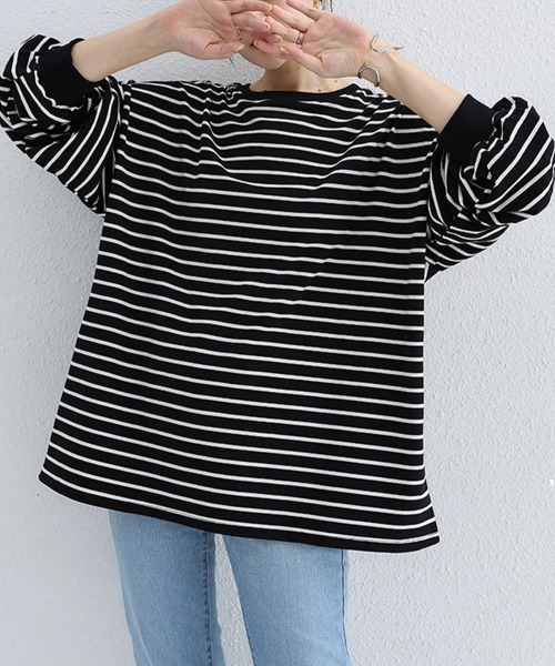 セール】ボーダーtシャツ レディース 長袖ロンT（Tシャツ