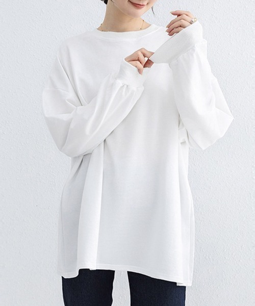 Miniministore(ミニミニストア)の「ボーダーtシャツ レディース 長袖ロンT(Tシャツ/カットソー・レディース・ホワイト/ホワイト×ブラック/ブラック×ホワイト/クリーム/ライトブラウン/ブラック/ライトグレー・L)」の19枚目の写真
