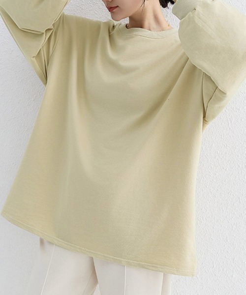 Miniministore(ミニミニストア)の「ボーダーtシャツ レディース 長袖ロンT(Tシャツ/カットソー・レディース・ホワイト/ホワイト×ブラック/ブラック×ホワイト/クリーム/ライトブラウン/ブラック/ライトグレー・L)」の20枚目の写真