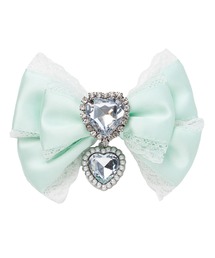 夢展望（ユメテンボウ）の「キラキラハートビジューレース2個セットリボンクリップ（その他ヘアアクセサリー）」