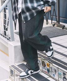 Buyer's Select/スプレープリントワイドバギーデニム