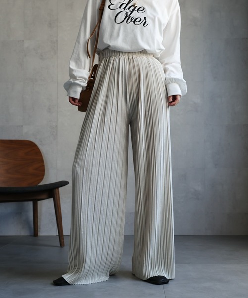 ap retro（アプレトロ）の「【選べる】プリーツイージーパンツ / ベロア / メタリック（その他パンツ・レディース・シルバー/ブラック/ゴールド/アイボリー/ブルー/ブラウン/ブラック系その他・FREE）」の22枚目の写真