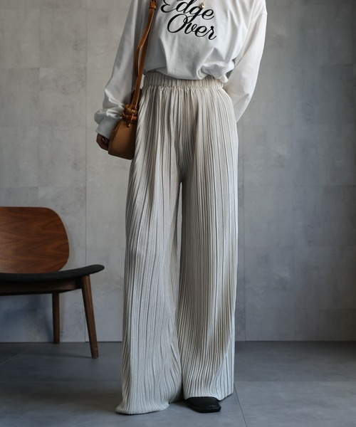 ap retro（アプレトロ）の「【選べる】プリーツイージーパンツ / ベロア / メタリック（その他パンツ・レディース・シルバー/ブラック/ゴールド/アイボリー/ブルー/ブラウン/ブラック系その他・FREE）」の20枚目の写真