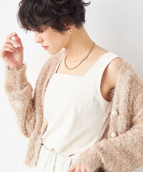 NOLLEY’S（ノーリーズ）の「《手洗い可能》愛され サテン×ベア天2WAYタンクトップ（タンクトップ・レディース・ホワイト/ベビーピンク/ライトグレー/ブルー系その他7/ベージュ/ブラック/アイボリー/グレイッシュベージュ・40/38/36/42）」の9枚目の写真