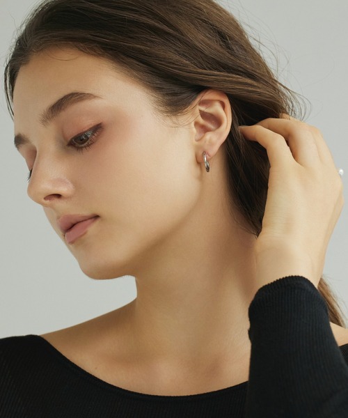 k18 両耳用ループピアス CENE】セネ/ワンタッチループピアス16mm（ピアス（両耳用