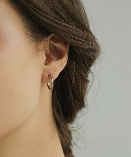 k18 両耳用ループピアス CENE】セネ/ワンタッチループピアス16mm（ピアス（両耳用