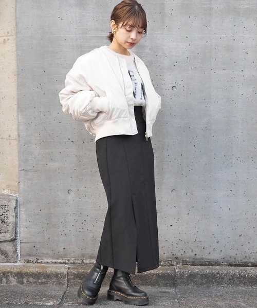 tiptop（ティップトップ）の「中綿ショート丈MA-1（MA-1・レディース・カーキ/ブラック/アイボリー・FREE）」の7枚目の写真