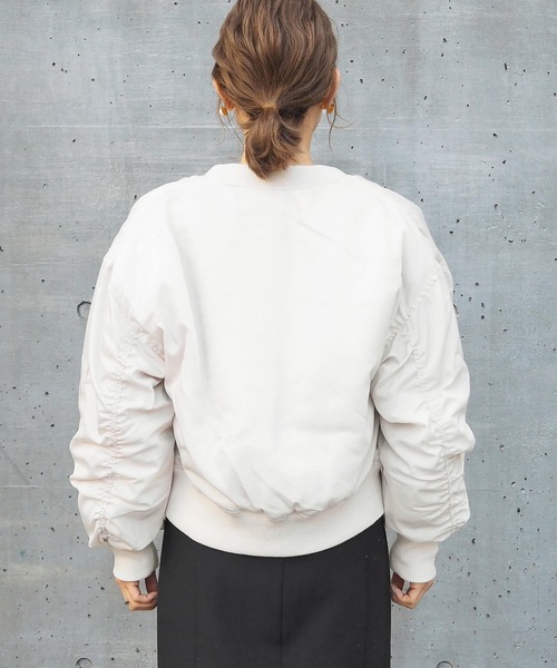 tiptop（ティップトップ）の「中綿ショート丈MA-1（MA-1・レディース・カーキ/ブラック/アイボリー・FREE）」の10枚目の写真