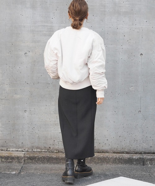 tiptop（ティップトップ）の「中綿ショート丈MA-1（MA-1・レディース・カーキ/ブラック/アイボリー・FREE）」の11枚目の写真