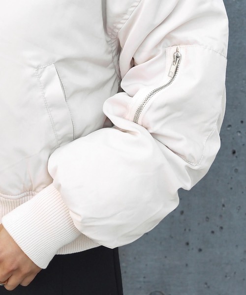 tiptop（ティップトップ）の「中綿ショート丈MA-1（MA-1・レディース・カーキ/ブラック/アイボリー・FREE）」の14枚目の写真