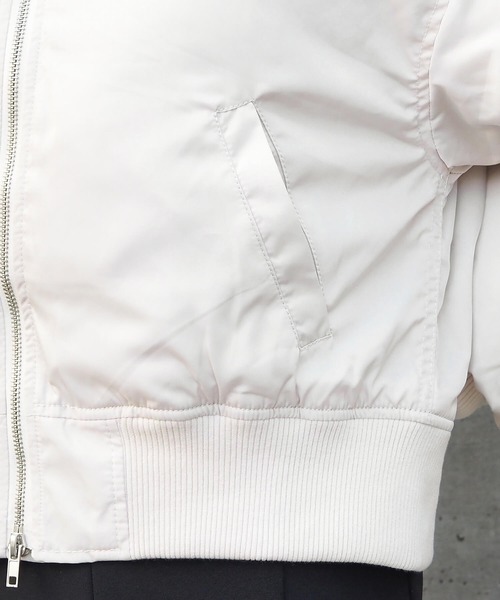 tiptop（ティップトップ）の「中綿ショート丈MA-1（MA-1・レディース・カーキ/ブラック/アイボリー・FREE）」の15枚目の写真