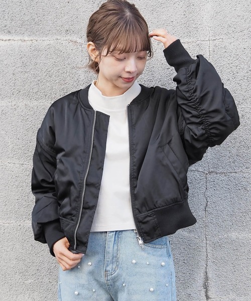 tiptop（ティップトップ）の「中綿ショート丈MA-1（MA-1・レディース・カーキ/ブラック/アイボリー・FREE）」の18枚目の写真