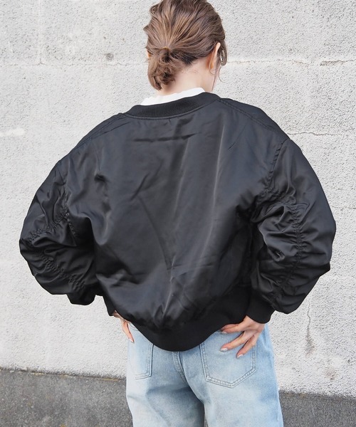 tiptop（ティップトップ）の「中綿ショート丈MA-1（MA-1・レディース・カーキ/ブラック/アイボリー・FREE）」の20枚目の写真