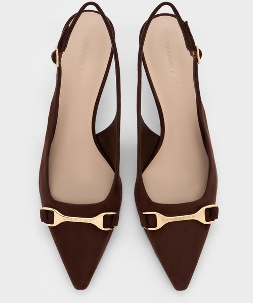 CHARLES & KEITH(チャールズ & キース)の「ホースビット ポインデッドトゥスリングバックパンプス(パンプス・レディース・その他3/ブラック/オフホワイト/ブラウン系その他7/アイボリー・22.5cm/23cm/23.5cm/24.5cm/25cm/22cm)」の14枚目の写真