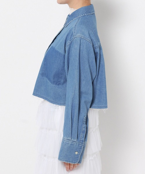 LOWRYS FARM（ローリーズファーム）の「デニムショートシャツ　991738（シャツ/ブラウス・レディース・ブルー系その他/ブルー・FREE）」の11枚目の写真